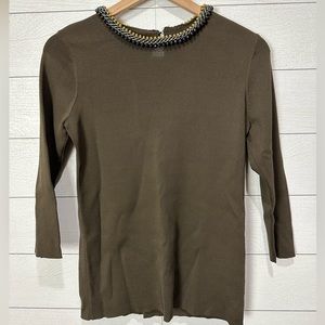 NWT Brown Zara Knit Sweater Size Medium
